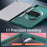 For Samsung Galaxy Tab S11 Case Kickstand PC + TPU + Silicone Tablet Cover with Rotary Hand Strap - Midnight Green - 6