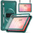 For Samsung Galaxy Tab S11 Case Hand Strap Kickstand PC + TPU + Silicone Cover with Shoulder Strap - Midnight Green - 5