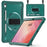 For Samsung Galaxy Tab S11 Case Hand Strap Kickstand PC + TPU + Silicone Cover with Shoulder Strap - Midnight Green - 6