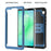 For Samsung Galaxy Tab A11 / A9 Case Hidden Zinc Alloy Kickstand PC + TPE Tablet Cover with Shoulder Strap - Navy Blue - 4
