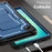 For Samsung Galaxy Tab A11 / A9 Case Hidden Zinc Alloy Kickstand PC + TPE Tablet Cover with Shoulder Strap - Navy Blue - 7