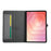 For Samsung Galaxy Tab S11 Case with Stand Card Holder Cloth Texture Leather Tablet Cover - Grey - 4