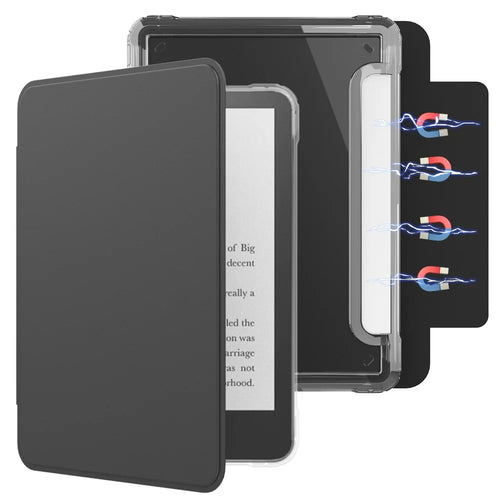 Case for Amazon Kindle Paperwhite 3 (2015)  /  2 (2015)  /  1 (2015) Magnetic Detachable Acrylic + PU Leather Cover Auto Wake  /  Sleep - Black - 1