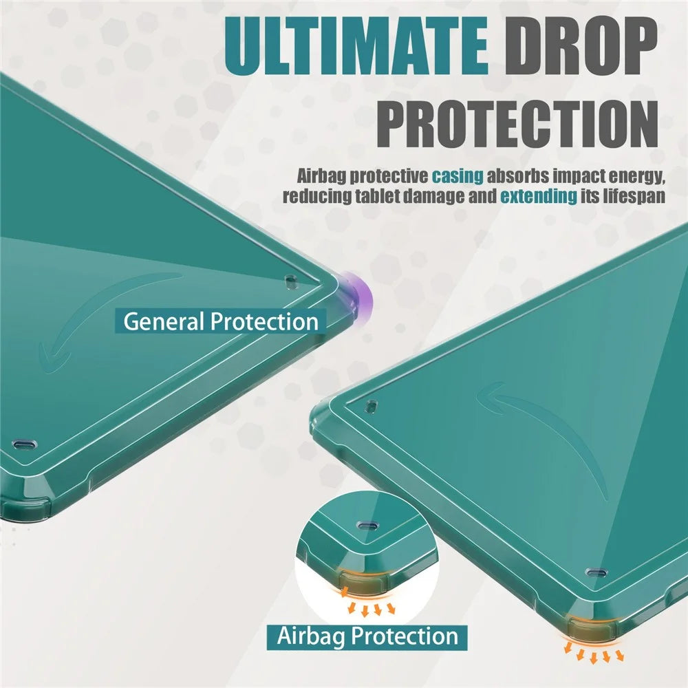 For Amazon Kindle Paperwhite (2024) Case Anti-Scratch TPU + PC Tablet Cover - Glitter Blackish Green - 4