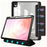 For Samsung Galaxy Tab S11 Folding Stand Leather Case Magnetic Detachable Tablet Cover with Auto Wake / Sleep - Black - 1