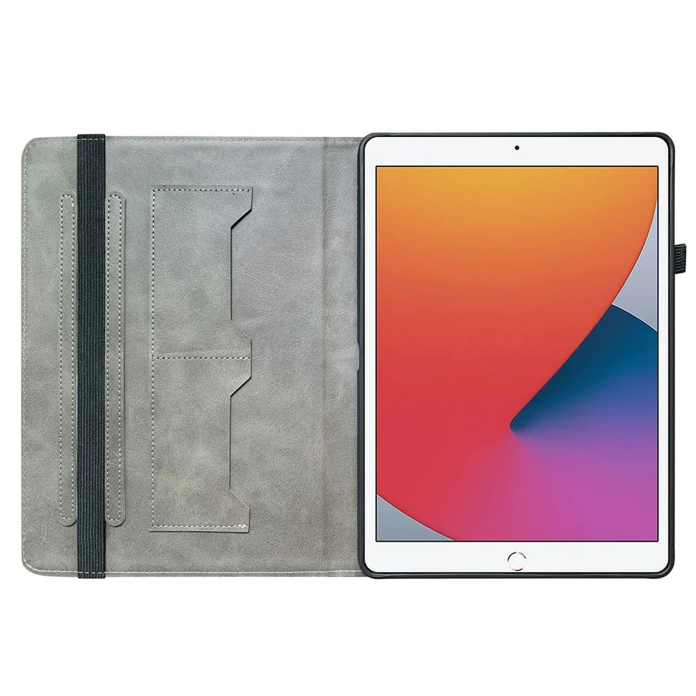 Leather Case For iPad 10.2 (2021)  /  (2020)  /  (2019)  /  Air 10.5 inch (2019) Pattern Printed Stand Tablet Cover with Card Slots - Pink Butterfly - 2