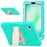 For Samsung Galaxy Tab A11 Kickstand Case PC + Silicone Anti-Drop Tablet Cover - Mint Green - 1