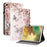 For Samsung Galaxy Tab A7 Lite 8.7-inch Leather Case Pattern Printed Stand Tablet Cover with Card Slots - Pink Butterfly - 1