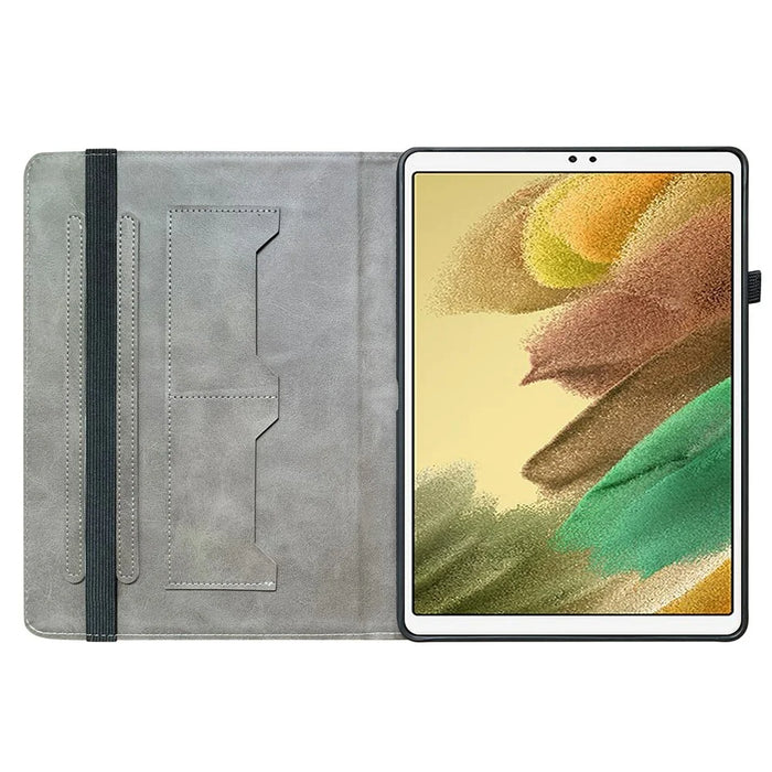 For Samsung Galaxy Tab A7 Lite 8.7-inch Leather Case Pattern Printed Stand Tablet Cover with Card Slots - Pink Butterfly - 2