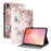 For Samsung Galaxy Tab S11 Leather Case Pattern Printed Stand Tablet Cover with Card Slots - Pink Butterfly - 1
