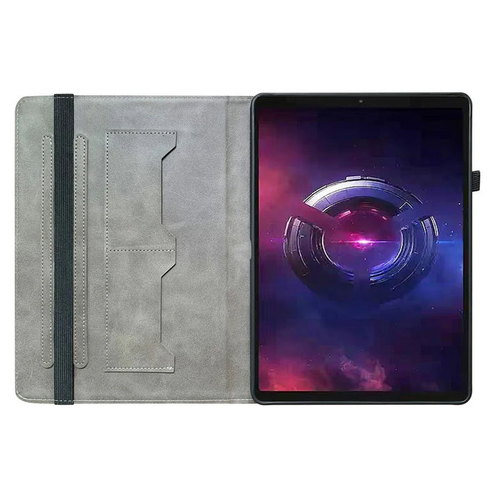 For Lenovo Legion Y700 (2025) Leather Case Pattern Printed Stand Tablet Cover with Card Slots - Pink Butterfly - 2