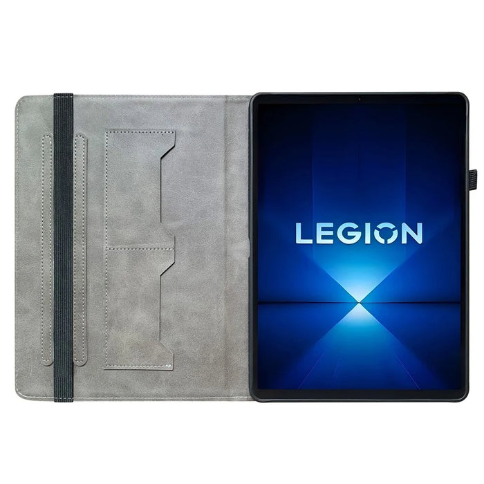 For Lenovo Legion Y700 Gen 4 Leather Case Pattern Printed Stand Tablet Cover with Card Slots - Pink Butterfly - 3