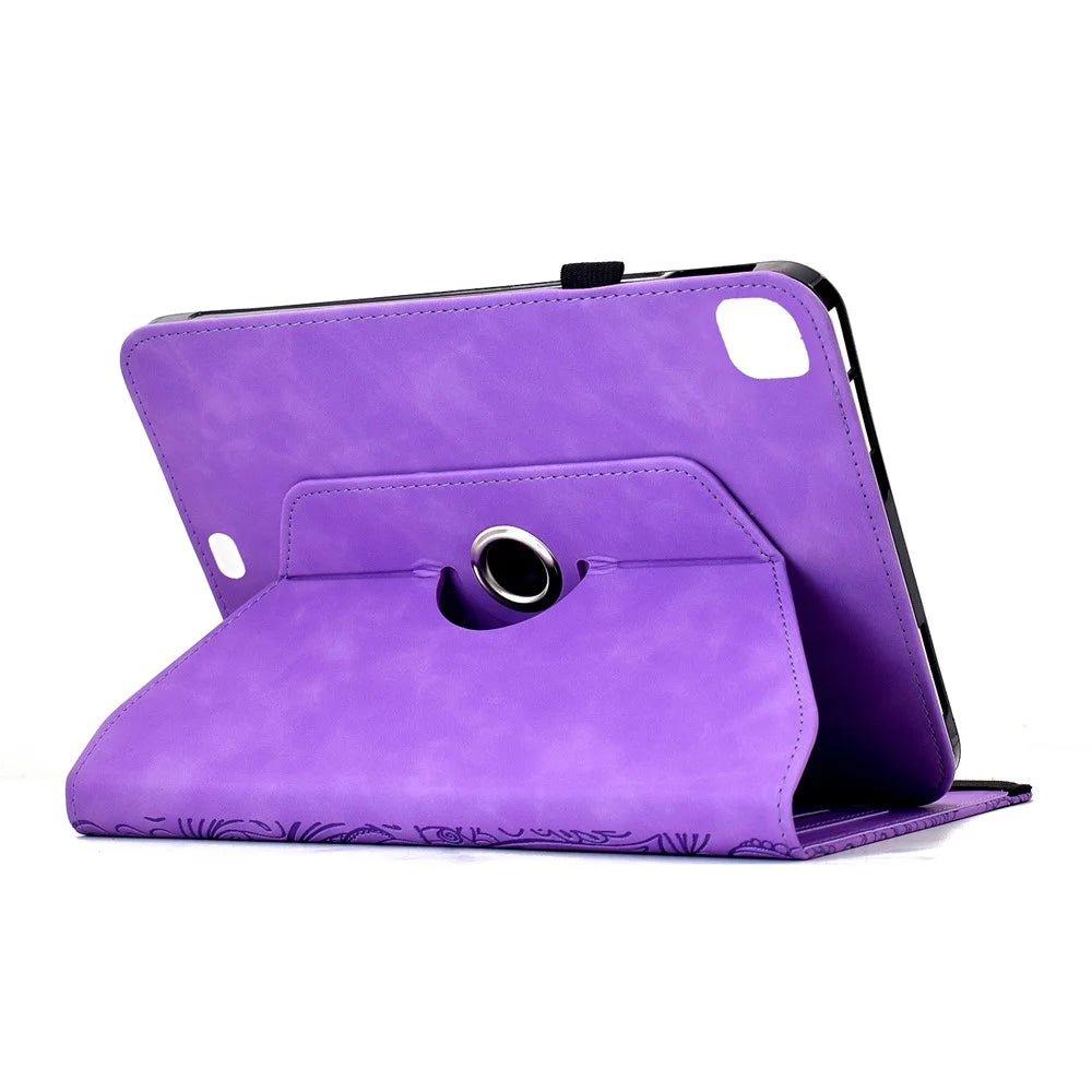 Leather Case for iPad Air 11 (2025) / (2024) / Air (2022) / (2020) / iPad Pro 11 (2022) / (2021) / (2020) / (2018) Card Slots Stand Mandala Tablet Cover - Light Purple - 3