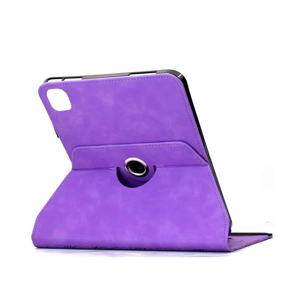 Leather Case for iPad Air 11 (2025) / (2024) / Air (2022) / (2020) / iPad Pro 11 (2022) / (2021) / (2020) / (2018) Card Slots Stand Mandala Tablet Cover - Light Purple - 4