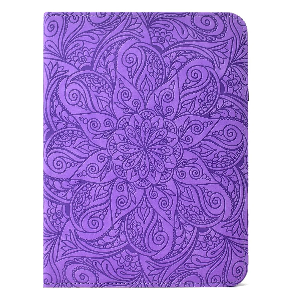 Leather Case for iPad Air 11 (2025) / (2024) / Air (2022) / (2020) / iPad Pro 11 (2022) / (2021) / (2020) / (2018) Card Slots Stand Mandala Tablet Cover - Light Purple - 7