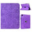 For Samsung Galaxy Tab A11+ / A9+ Leather Case Card Slots Rotary Stand Mandala Flower Tablet Cover - Light Purple - 1