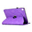 For Samsung Galaxy Tab A11+ / A9+ Leather Case Card Slots Rotary Stand Mandala Flower Tablet Cover - Light Purple - 3