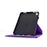 For Samsung Galaxy Tab A11+ / A9+ Leather Case Card Slots Rotary Stand Mandala Flower Tablet Cover - Light Purple - 5
