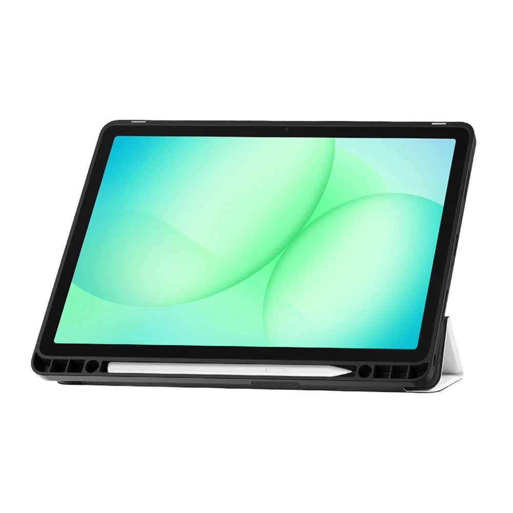 For Samsung Galaxy Tab A11+ / A9+ Tablet Case Pattern Printing Tri-Fold Stand Leather + TPU Cover with Pen Holder - Graffiti - 2
