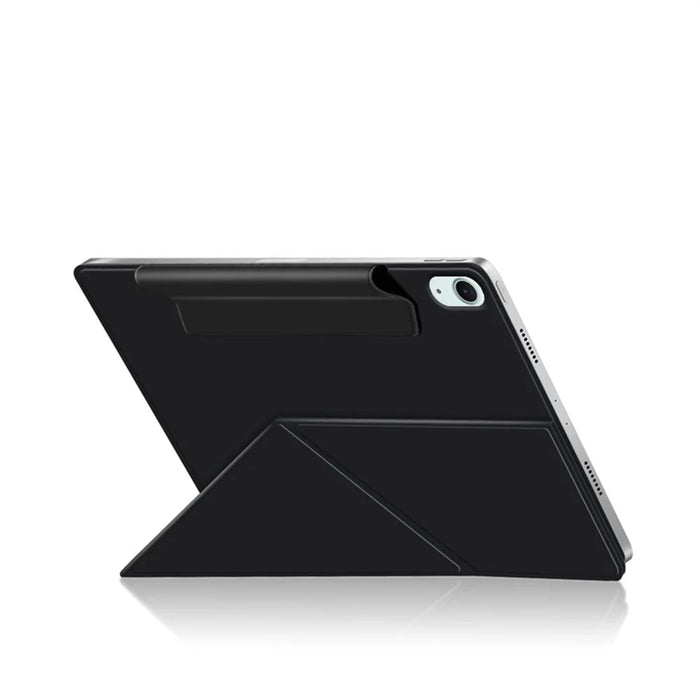 For iPad Air 13 (2026) / (2025) / (2024) Leather Case Origami Stand Magnetic Tablet Cover - Black - 4