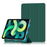 For iPad Air (2022) / (2020) Tri-Fold Stand Case PU Leather + TPU Tablet Cover - Green - 1