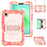 For Samsung Galaxy Tab A11 / A9 Case Camo Printing PC + Silicone Tablet Cover with PET Film / Shoulder Strap - Pink - 1