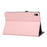 For Samsung Galaxy Tab S11 Case Foldable Stand Leather Tablet Cover with Handheld Wristband - Pink - 4