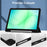 For Samsung Galaxy Tab A11+ Case Auto Sleep  /  Wake Clear Acrylic TPU Leather Tablet Cover with Pen Slot - Black - 4