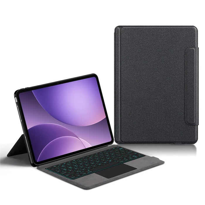 For Oppo Pad 5 Leather Case + Touchpad Bluetooth-Compatible Keyboard (without Backlit) - 1