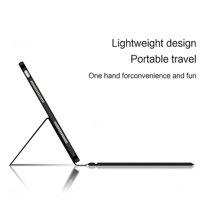 For Oppo Pad 5 Leather Case + Touchpad Bluetooth-Compatible Keyboard (without Backlit) - 6