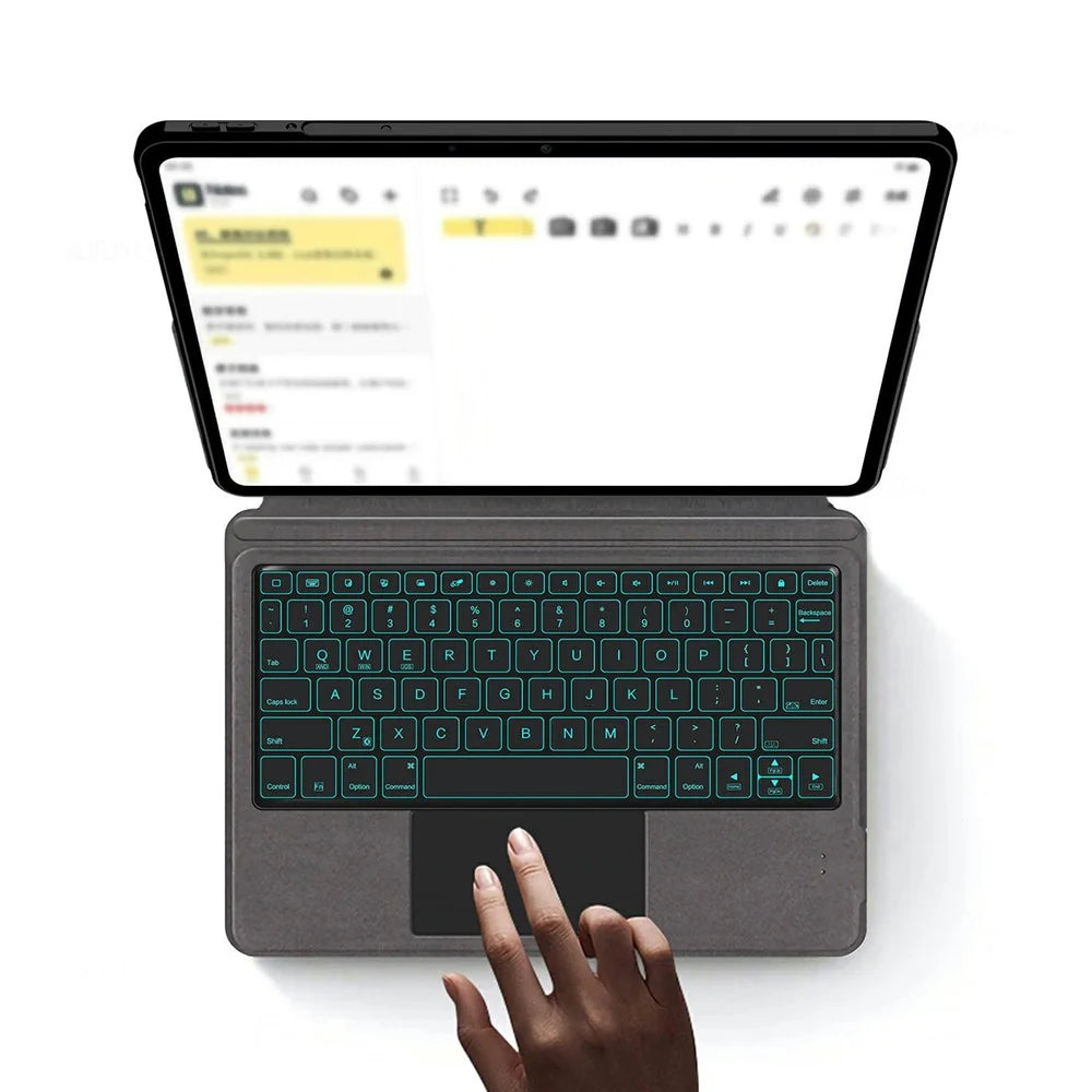 For vivo Pad5e Leather Case + Touchpad Bluetooth-Compatible Keyboard (without Backlit) - 3