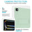 Tablet Case For iPad Pro 12.9-inch (2018)  /  12.9 (2020)  /  12.9 (2021)  /  12.9 (2022) TPU + PC Skin-Friendly Kickstand Tablet Cover - Mint Green - 5