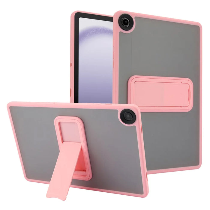 For Samsung Galaxy Tab A11+ Case with Kickstand TPU + PC Skin-Touch Tablet Cover - Pink - 1