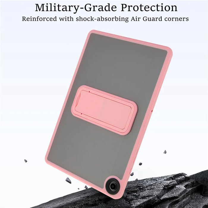 For Samsung Galaxy Tab A11+ Case with Kickstand TPU + PC Skin-Touch Tablet Cover - Pink - 5