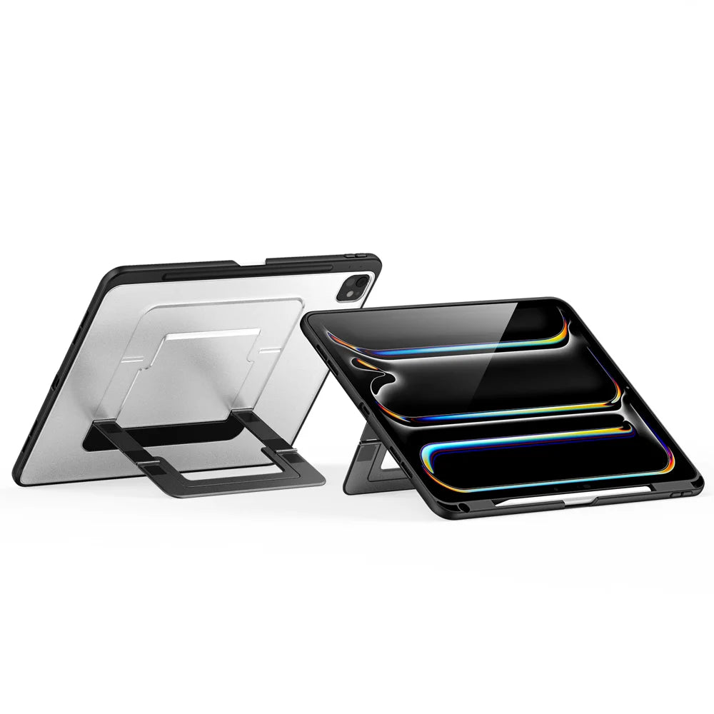 DUX DUCIS For iPad Pro 11 (2025) / iPad Pro 11 (2024) Tablet Case  Axis Series Tablet Case with Kickstand PC + TPU Shockproof Protective Cover - Black - 4
