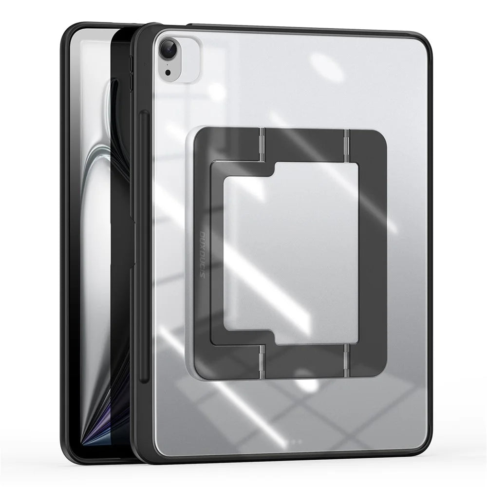 DUX DUCIS For iPad Air 13 (2026) / (2025) / (2024) Tablet Case  Axis Series Tablet Case with Kickstand PC + TPU Shockproof Protective Cover - Black - 1