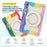 Kickstand Case for Samsung Galaxy Tab S10 Lite / S9 FE / S9 PC + Silicone Shockproof Rugged Tablet Cover - Colorful Pink - 5