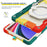 Kickstand Case for Samsung Galaxy Tab S10 Lite / S9 FE / S9 PC + Silicone Shockproof Rugged Tablet Cover - Colorful Pink - 7