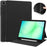 For Samsung Galaxy Tab A11+ Stand Case TPU Leather Front-Support Tablet Cover - Black - 1