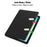 For Samsung Galaxy Tab A11+ Stand Case TPU Leather Front-Support Tablet Cover - Black - 3
