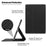 For Samsung Galaxy Tab A11+ Stand Case TPU Leather Front-Support Tablet Cover - Black - 4