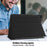 For Samsung Galaxy Tab A11+ Stand Case TPU Leather Front-Support Tablet Cover - Black - 7