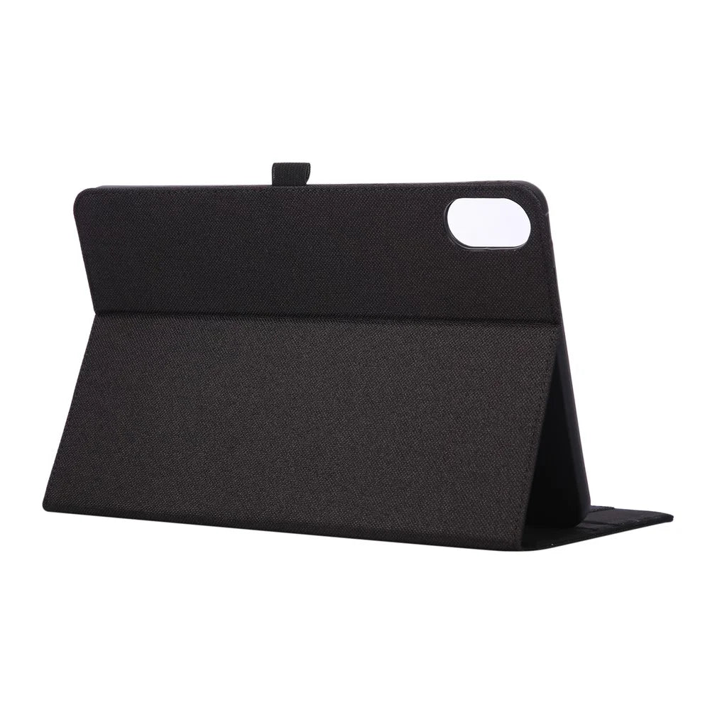 For Infinix Xpad 20 Case with Stand Card Holder Cloth Texture Leather Tablet Cover - Black - 4