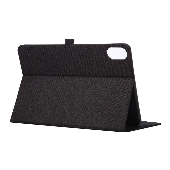 For Infinix Xpad 20 Case with Stand Card Holder Cloth Texture Leather Tablet Cover - Black - 4