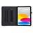 For iPad Pro 11 (2025)  /  (2024) Case Foldable Stand Leather Tablet Cover with Handheld Wristband - Black - 2