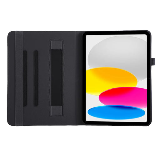 For iPad Pro 11 (2025)  /  (2024) Case Foldable Stand Leather Tablet Cover with Handheld Wristband - Black - 2