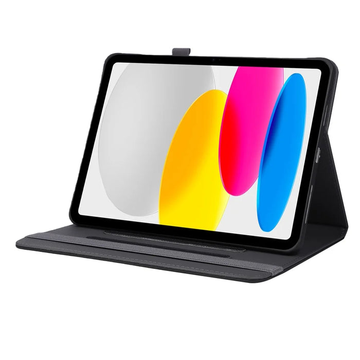 For iPad Pro 11 (2025)  /  (2024) Case Foldable Stand Leather Tablet Cover with Handheld Wristband - Black - 4