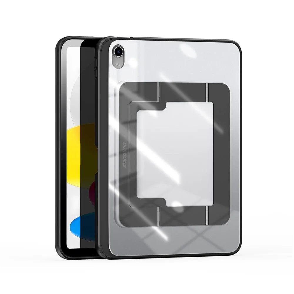 DUX DUCIS For iPad (2025) / iPad 10.9 (2022) Tablet Case  Axis Series Tablet Case with Kickstand PC + TPU Shockproof Protective Cover - Black - 1