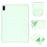 For Oppo Pad 4 Pro  /  OnePlus Pad 2 Pro Case TPU PU Leather Kickstand Tablet Cover - Green - 1