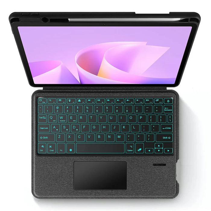 For Huawei MatePad 11.5 S (2026) / (2025) / (2024) Leather Case + Bluetooth-Compatible Keyboard with Backlight Trackpad - 2